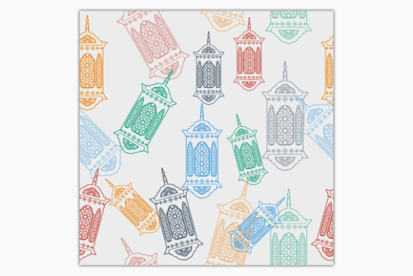 Download Outline Arab Lamp Seamless Pattern - Arab Collection