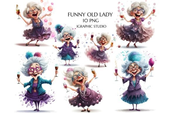 Download Happy Dancing Women, Cheerful Old Lady - Women Collection